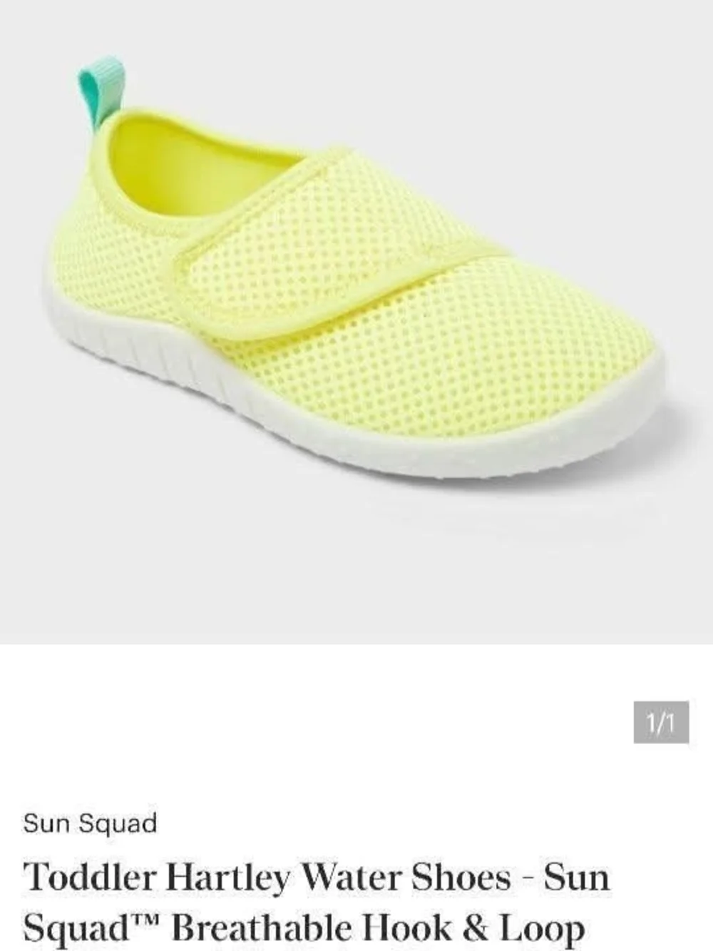 Sun Squad Toddler Hartley Water Shoes in Sun Yellow